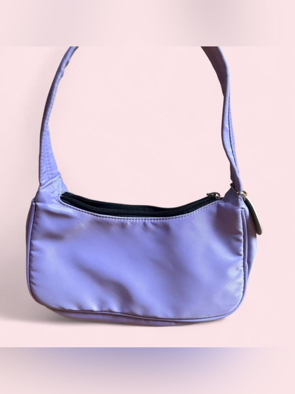 Women's Lavender Shoulder Bag - Classic Zip Top